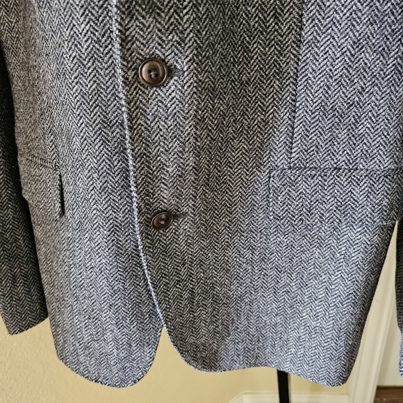 Bonobos 100% Wool Grey Herringbone Coat Regular Fit Size 40R - Picture 14 of 15